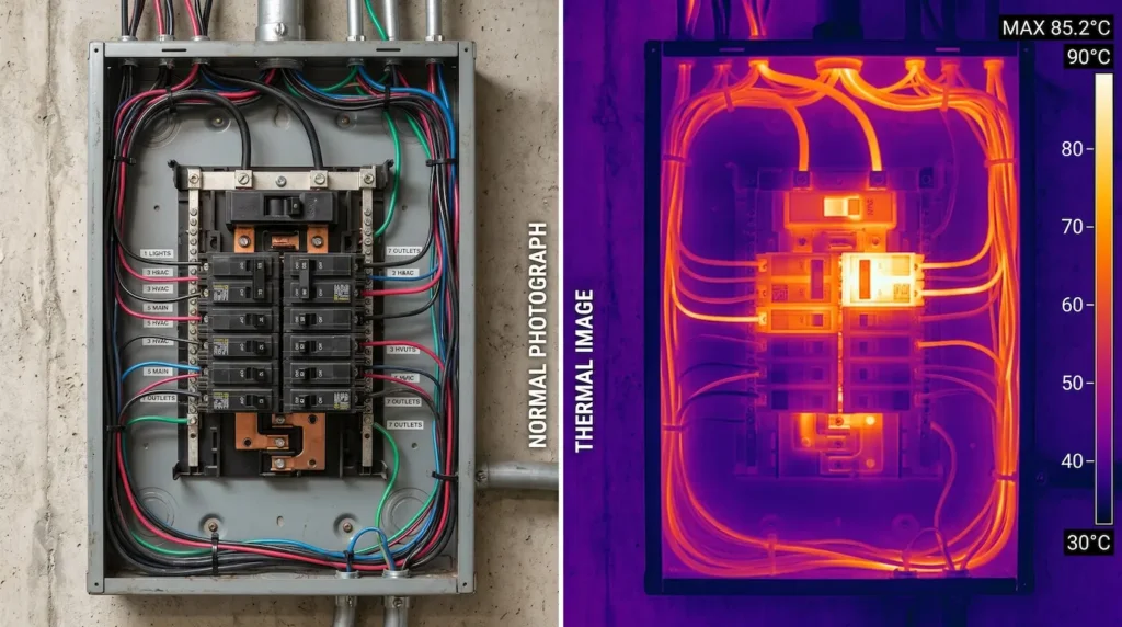 Visión comparativa de cámaras termográficas para electricidad