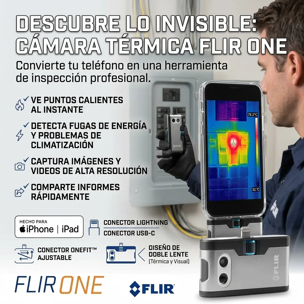 promocional de cámaras termográficas flir para celulares modelo one